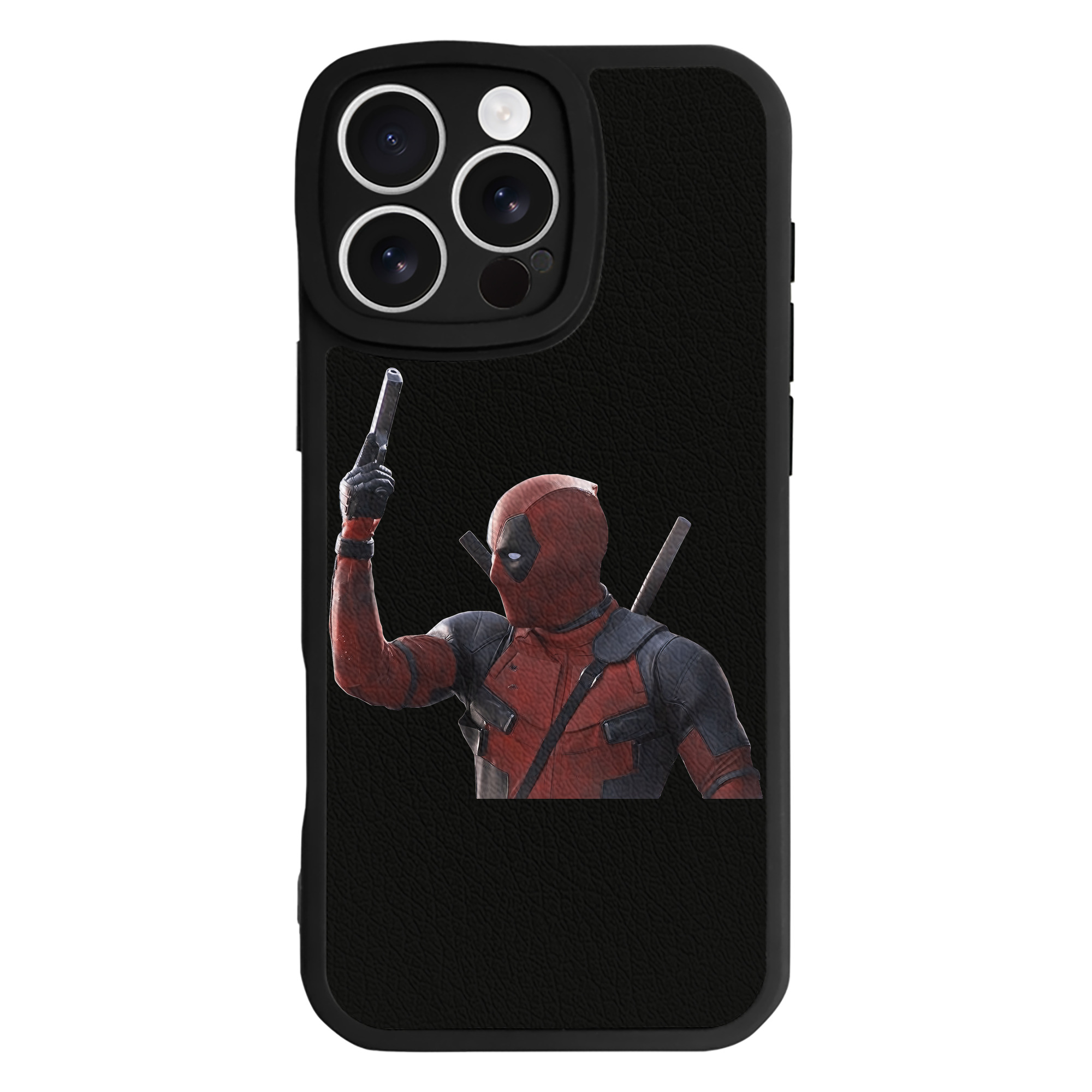 （画像用） Deadpool デッドプール 【iPhone 16シリーズ対応】シリコンスマホケース（レザー調） 材質：シリコン
